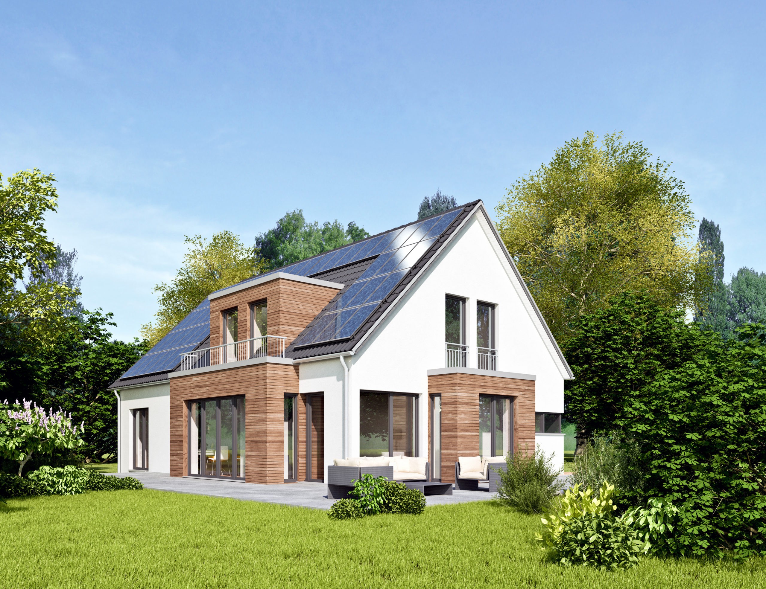 Mit Solarzellen auf dem Dach produziert man eigenen Ökostrom. Foto: AdobeStock – ©KB3
