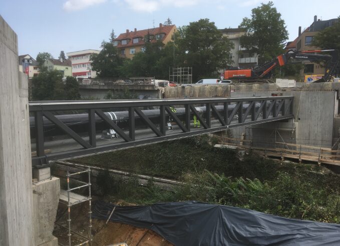 Baustelle einer Brücke