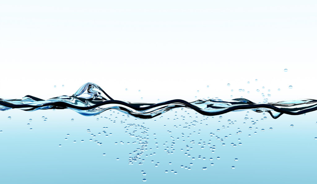 Wasser mit Blubberblasen